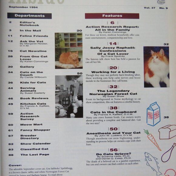 Cat Companions in Life and Catfancy Lot of 2 Cat Magazines - Picture 4 of 7